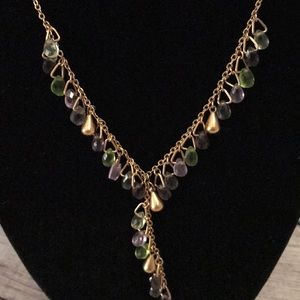Lia Sophia Jewelry - Purple, Green and Gold Statement Necklace Lia Sophia Jewelry - Purple, Green and Gold Statement Necklace